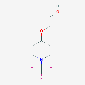 molecular formula C8H14F3NO2 B13961958 2-((1-(Trifluoromethyl)piperidin-4-yl)oxy)ethanol 