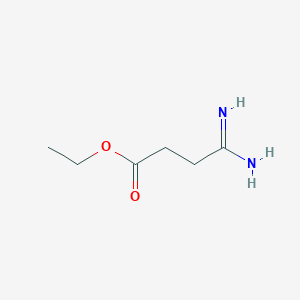 molecular formula C6H12N2O2 B1396201 Ethyl 4-amino-4-iminobutanoate CAS No. 625105-86-4