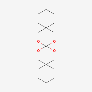 molecular formula C17H28O4 B13962043 8,10,19,20-Tetraoxatrispiro[5.2.2.5.2.2]heneicosane CAS No. 57565-08-9