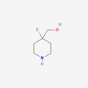molecular formula C6H12FNO B1396206 (4-Fluoropiperidin-4-YL)methanol CAS No. 949100-11-2