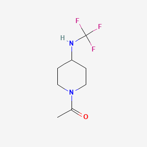 molecular formula C8H13F3N2O B13962069 1-(4-((Trifluoromethyl)amino)piperidin-1-yl)ethanone 
