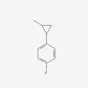 molecular formula C10H11F B13962079 1-Fluoro-4-(2-methylcyclopropyl)benzene CAS No. 344747-79-1