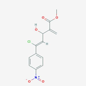 molecular formula C13H12ClNO5 B13962087 Methyl (4Z)-5-chloro-3-hydroxy-2-methylidene-5-(4-nitrophenyl)pent-4-enoate CAS No. 1219452-63-7