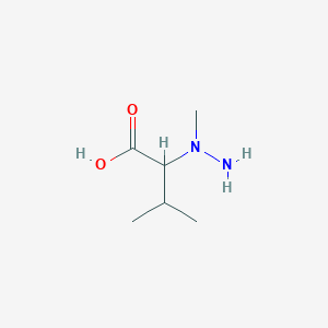 molecular formula C6H14N2O2 B1396209 3-Methyl-2-(1-methylhydrazinyl)butanoic acid CAS No. 98275-78-6