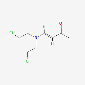 molecular formula C8H13Cl2NO B13962091 4-(Bis(2-chloroethyl)amino)-3-buten-2-one CAS No. 54139-52-5