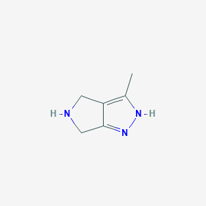 molecular formula C6H9N3 B1396213 3-Methyl-1,4,5,6-tetrahydropyrrolo[3,4-c]pyrazole CAS No. 945217-56-1