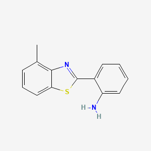 molecular formula C14H12N2S B13962154 Benzothiazole, 2-(o-aminophenyl)-4-methyl- CAS No. 20600-49-1