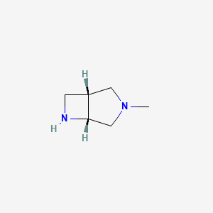 molecular formula C6H12N2 B1396216 (R,R)-3-Methyl-3,6-diaza-bicyclo[3.2.0]heptane CAS No. 1419075-96-9