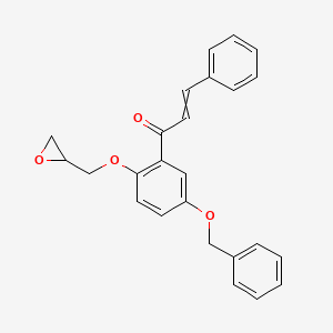 molecular formula C25H22O4 B13962194 1-[2-(Oxiran-2-ylmethoxy)-5-phenylmethoxyphenyl]-3-phenylprop-2-en-1-one 