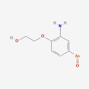 molecular formula C8H10AsNO3 B13962203 Arsine oxide, (3-amino-4-(2-hydroxyethoxy)phenyl)- CAS No. 64048-94-8
