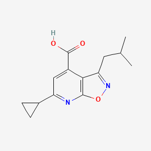 6-Cyclopropyl-3-isobutylisoxazolo[5,4-b]pyridine-4-carboxylic acid