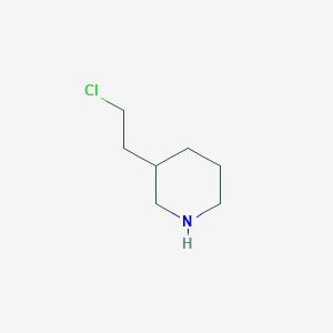 molecular formula C7H14ClN B13962240 3-(2-Chloroethyl)piperidine 