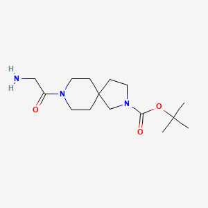 molecular formula C15H27N3O3 B13962245 tert-Butyl 8-(2-aminoacetyl)-2,8-diazaspiro[4.5]decane-2-carboxylate 