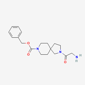 molecular formula C18H25N3O3 B13962255 Benzyl 2-(2-aminoacetyl)-2,8-diazaspiro[4.5]decane-8-carboxylate 