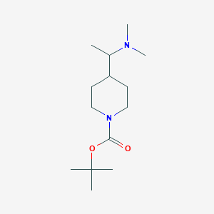molecular formula C14H28N2O2 B13962258 tert-Butyl 4-(1-(dimethylamino)ethyl)piperidine-1-carboxylate 