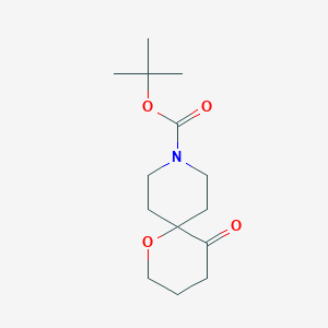 molecular formula C14H23NO4 B13962271 Tert-butyl 5-oxo-1-oxa-9-azaspiro[5.5]undecane-9-carboxylate 