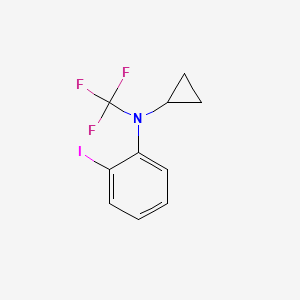 molecular formula C10H9F3IN B13962285 N-cyclopropyl-2-iodo-N-(trifluoromethyl)aniline 