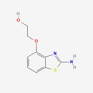 molecular formula C9H10N2O2S B13962318 2-[(2-Amino-1,3-benzothiazol-4-yl)oxy]ethan-1-ol CAS No. 73533-00-3