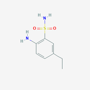 molecular formula C8H12N2O2S B13962345 2-Amino-5-ethylbenzene-1-sulfonamide CAS No. 616224-76-1