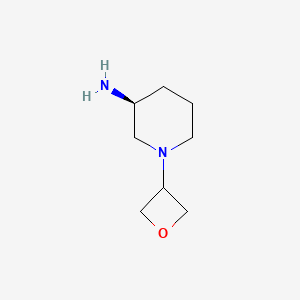 molecular formula C8H16N2O B1396236 (3S)-1-(Oxetan-3-yl)piperidin-3-amine CAS No. 1349699-66-6