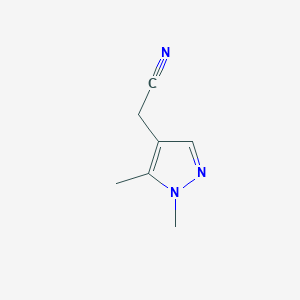 molecular formula C7H9N3 B1396237 2-(1,5-Dimethyl-1H-pyrazol-4-yl)acetonitrile CAS No. 1306739-15-0