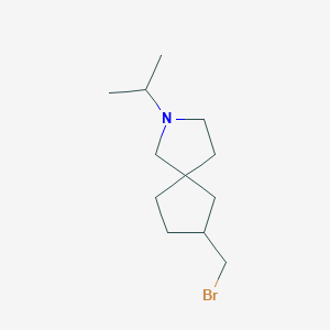 molecular formula C12H22BrN B13962411 7-(Bromomethyl)-2-isopropyl-2-azaspiro[4.4]nonane 