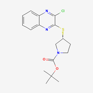 molecular formula C17H20ClN3O2S B13962432 (R)-3-(3-Chloro-quinoxalin-2-ylsulfanyl)-pyrrolidine-1-carboxylic acid tert-butyl ester 