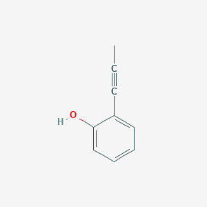 molecular formula C9H8O B13962463 Phenol, 2-(1-propynyl)- CAS No. 66022-00-2