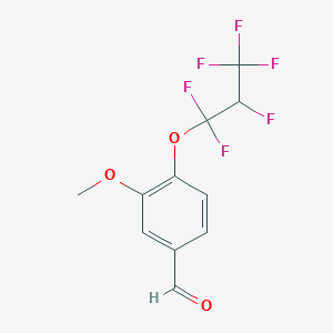 molecular formula C11H8F6O3 B1396247 4-(1,1,2,3,3,3-Hexafluoropropoxy)-3-methoxybenzaldehyde CAS No. 291535-28-9