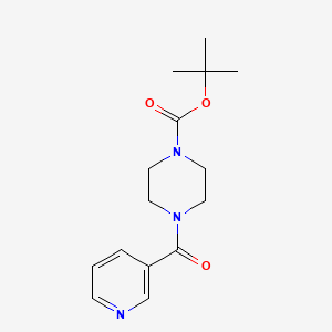 molecular formula C15H21N3O3 B1396252 1-Boc-4-(3-吡啶甲酰基)哌嗪 CAS No. 1071521-50-0