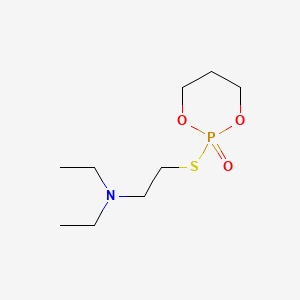 molecular formula C9H20NO3PS B13962520 Phosphorothioic acid, S-(2-diethylaminoethyl) O,O-cyclic trimethylene ester CAS No. 58607-59-3