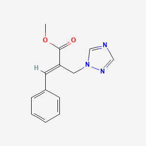 molecular formula C13H13N3O2 B13962535 (E)-methyl 2-((1H-1,2,4-triazol-1-yl)methyl)-3-phenylacrylate CAS No. 1082208-24-9