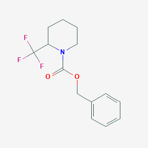 molecular formula C14H16F3NO2 B13962550 Benzyl 2-(trifluoromethyl)piperidine-1-carboxylate 