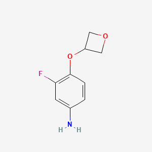 molecular formula C9H10FNO2 B1396256 3-Fluoro-4-(oxetan-3-yloxy)aniline CAS No. 1349716-61-5