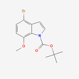 molecular formula C14H16BrNO3 B13962568 tert-butyl 4-bromo-7-methoxy-1H-indole-1-carboxylate 