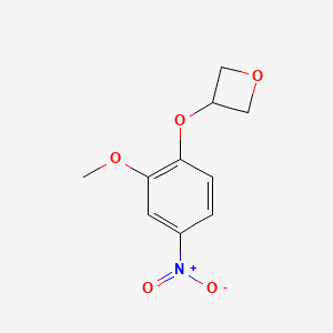 molecular formula C10H11NO5 B1396259 3-(2-Methoxy-4-nitrophenoxy)oxetane CAS No. 1356113-04-6