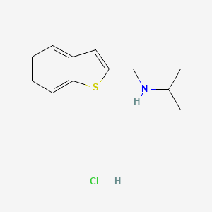 molecular formula C12H16ClNS B1396262 N-(1-benzothien-2-ylmethyl)propan-2-amine hydrochloride CAS No. 1185099-45-9