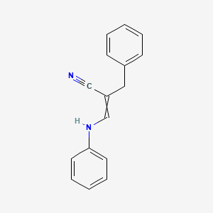 molecular formula C16H14N2 B13962627 2-Benzyl-3-(phenylamino)acryonitrile 