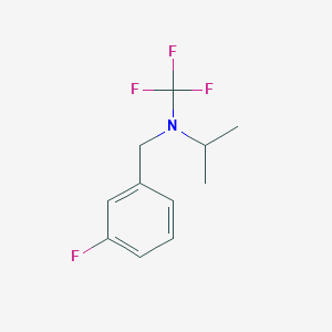 molecular formula C11H13F4N B13962635 N-(3-fluorobenzyl)-N-(trifluoromethyl)propan-2-amine 
