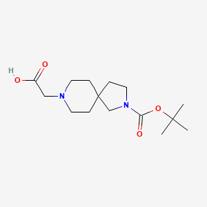 molecular formula C15H26N2O4 B13962637 2-(2-(Tert-butoxycarbonyl)-2,8-diazaspiro[4.5]decan-8-yl)acetic acid 