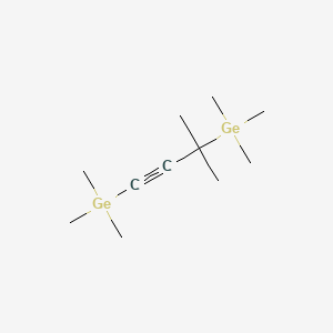 molecular formula C11H24Ge2 B13962643 Germane, (3,3-dimethyl-1-propyne-1,3-diyl)bis[trimethyl- CAS No. 61228-12-4