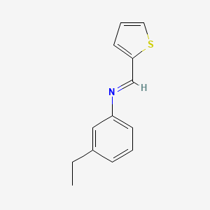 molecular formula C13H13NS B13962649 (Z)-N-(3-Ethylphenyl)-1-(2-thienyl)methanimine CAS No. 400058-81-3