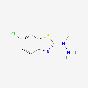 molecular formula C8H8ClN3S B13962687 1-(6-Chloro-1,3-benzothiazol-2-yl)-1-methylhydrazine CAS No. 51011-55-3