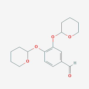 B139627 3,4-Bis[(oxan-2-yl)oxy]benzaldehyde CAS No. 61854-89-5