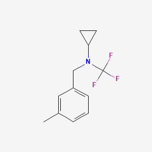 molecular formula C12H14F3N B13962704 N-(3-methylbenzyl)-N-(trifluoromethyl)cyclopropanamine 