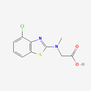 molecular formula C10H9ClN2O2S B1396271 N-(4-chloro-1,3-benzothiazol-2-yl)-N-methylglycine CAS No. 1353000-10-8