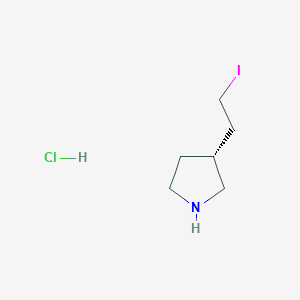 molecular formula C6H13ClIN B13962730 (R)-3-(2-iodoethyl)pyrrolidine hydrochloride 