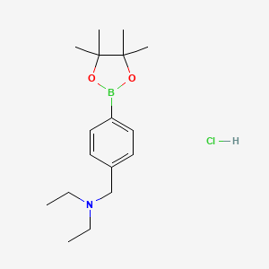 molecular formula C17H29BClNO2 B1396274 4-((Diethylamino)methyl)phenylboronic acid pinacol ester hydrochloride CAS No. 2096340-36-0