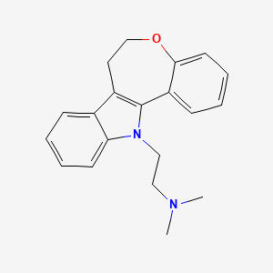 molecular formula C20H22N2O B13962748 12H-(1)BENZOXEPINO(5,4-b)INDOLE, 6,7-DIHYDRO-12-(2-DIMETHYLAMINOETHYL)- CAS No. 37683-55-9