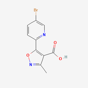 molecular formula C10H7BrN2O3 B1396275 5-(5-Bromo-pyridin-2-yl)-3-methyl-isoxazole-4-carboxylic acid CAS No. 1299607-70-7